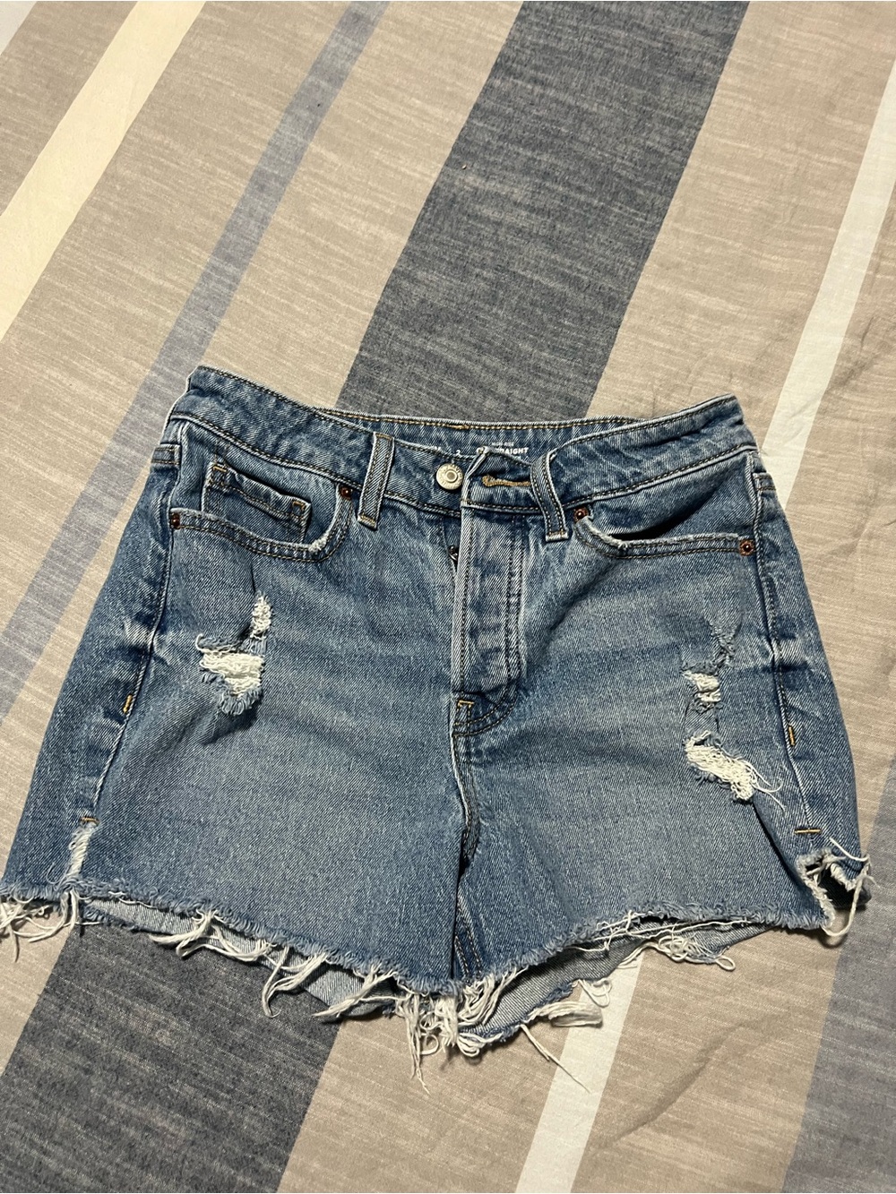 Old Navy Distressed Light Blue Denim Cutoff Shorts